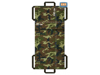 Носилки бескаркасные (тактические) "Спасатель-4". Цвет: камуфляж. Без подсумка.