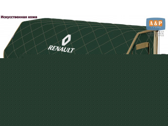 Органайзер-саквояж "Союз Премиум" в багажник Renault (Рено), размер XXL. Цвет: зеленый с бежевой прострочкой Ромб.