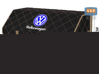Органайзер-саквояж "Союз" в багажник Volkswagen (Фольксваген), размер XL Plus. Цвет: черный с бежевой прострочкой Ромб.
