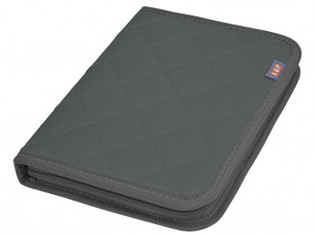Папка для сервисной книжки и автодокументов "Практик". Формат А5. Цвет: серый с серой прострочкой Ромб.